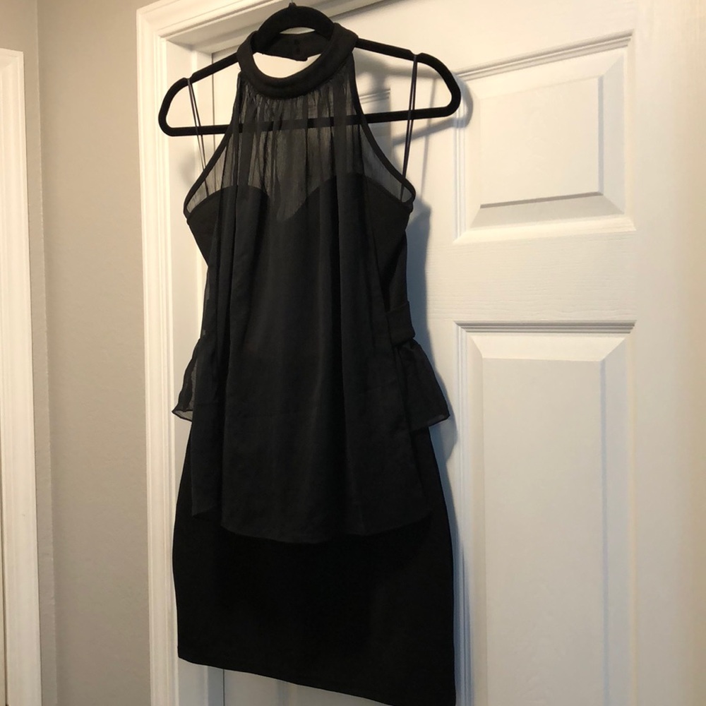 Loveposh Black Halter Cocktail Dress NTW